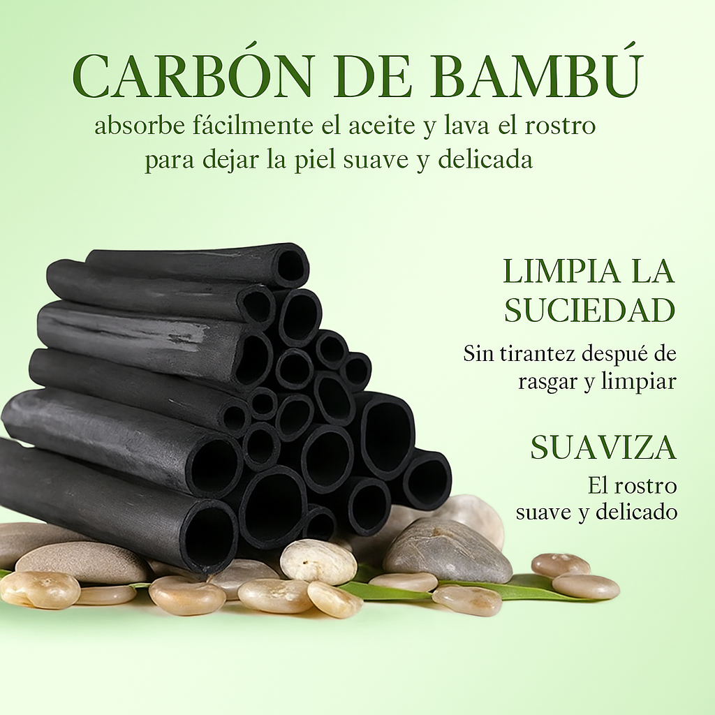 Mascarilla Facial de Arcilla en Barra con Carbón de Bambú (40gr)