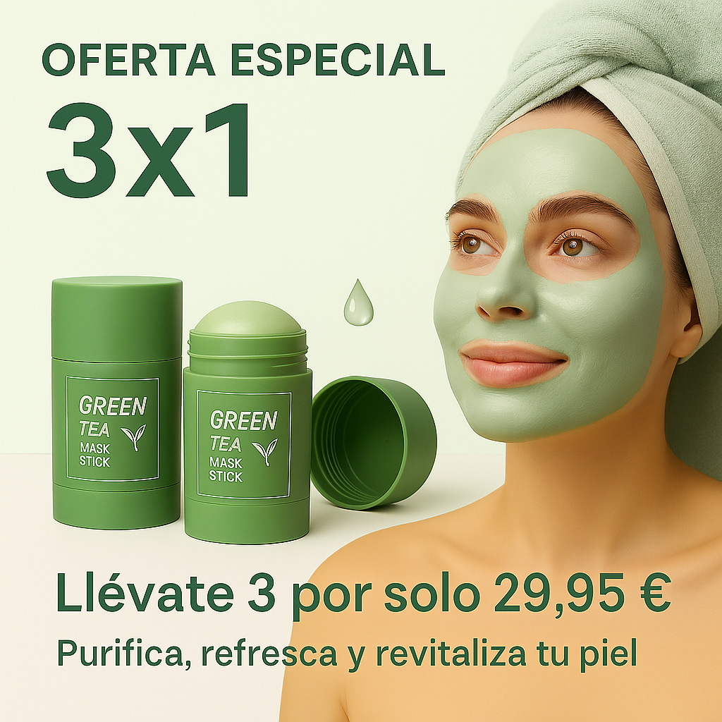 Mascarilla té verde 3x1