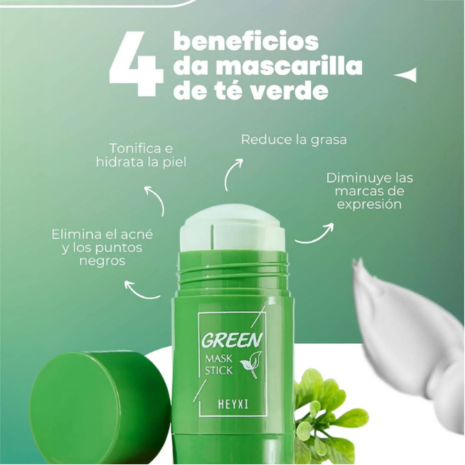 Mascarilla té verde 3x1